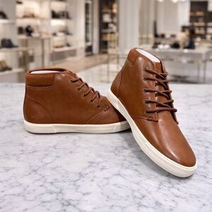 Nautica Breakwater Mid Casual Sneakers Brown Leather Men’s 10.5 NIB